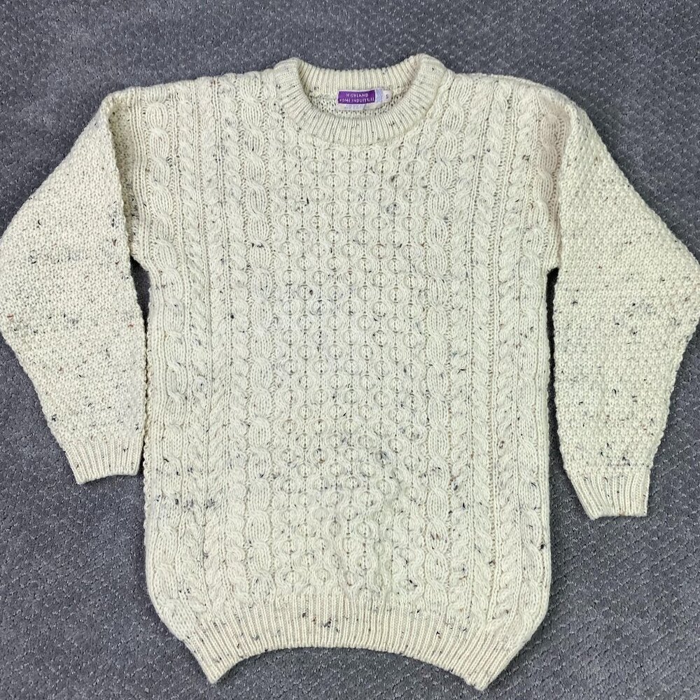 Women's Cream Cable Knit Sweater